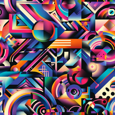 Seamless background pattern. Geometric abstract pattern in graffiti style. Quality vector illustration for your designの素材