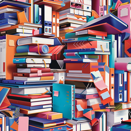 Seamless pattern with books. Vector illustration. Eps 10.の素材
