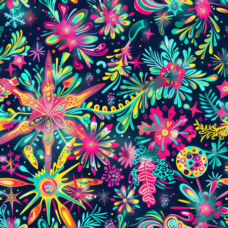 Seamless pattern with watercolor flowers. Hand-drawn illustration.の素材