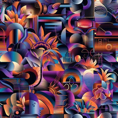 Seamless background pattern. Abstract geometric pattern in low poly style.の素材