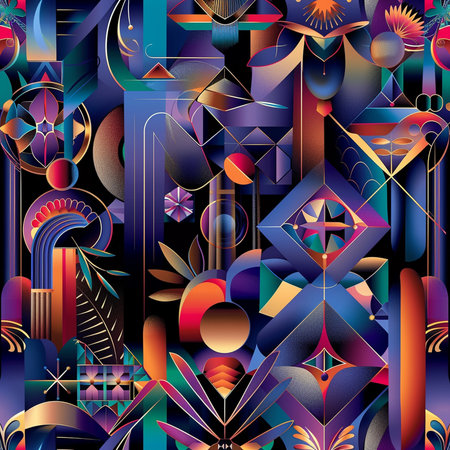 Seamless background pattern. Abstract geometric pattern in modern style.の素材