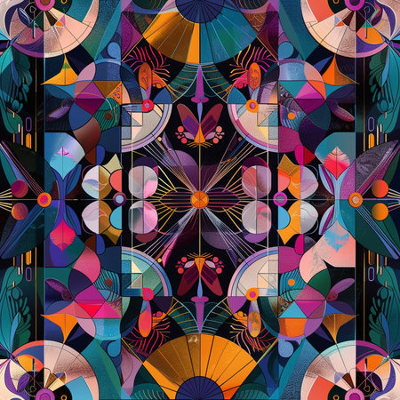 Seamless background pattern. Abstract geometric pattern in low poly style.の素材