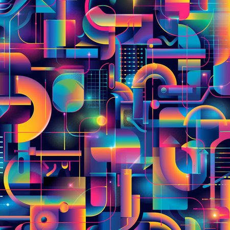 Abstract colorful background with geometric elements. Vector illustration. Eps 10.の素材