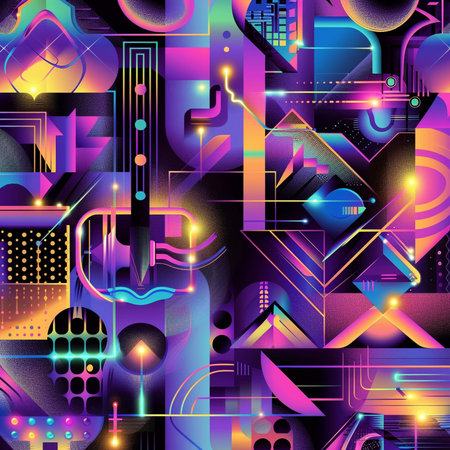 Abstract seamless pattern with geometric elements. Vector illustration. Eps 10.の素材