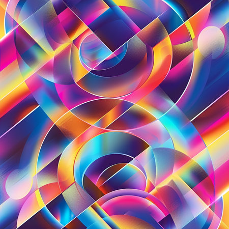 Abstract seamless pattern with multicolored circles. Vector illustration for your design.の素材