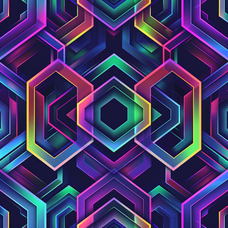 Seamless background pattern. Abstract geometric pattern of hexagons.の素材