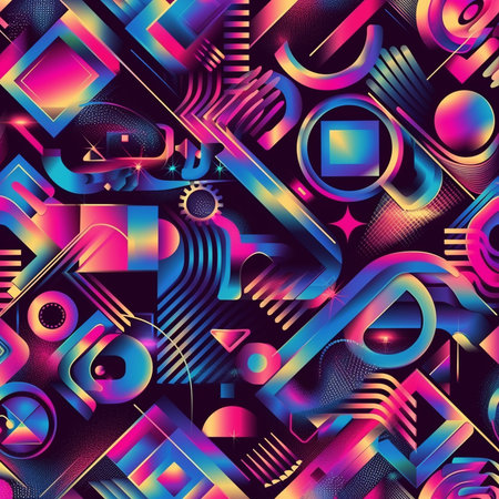 Geometric seamless pattern. Abstract colorful background. Vector Illustration.の素材