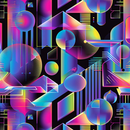 Seamless pattern with abstract geometric elements. Vector illustration for your designの素材