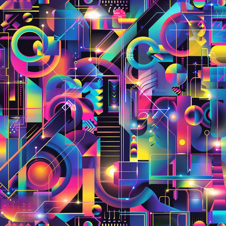 Abstract colorful background with geometric elements. Vector illustration. Eps 10.の素材