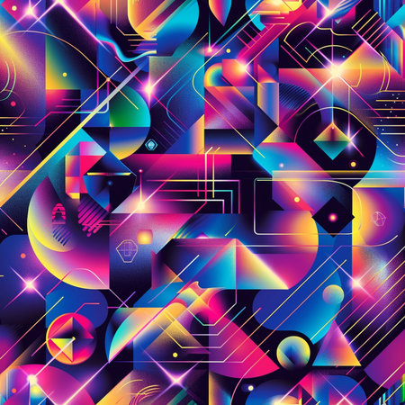 Abstract seamless pattern with geometric elements. Vector illustration. Eps 10.の素材