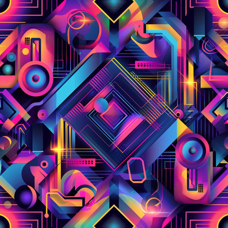 Abstract geometric seamless pattern. Colorful background. Vector Illustration.の素材