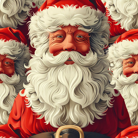 Santa Claus with a bag of gifts. Christmas and New Year background.の素材