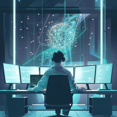 Girl sitting in a chair in a beauty salon. Vector illustration.の素材