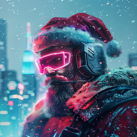 Portrait of a snowboarder in a helmet and goggles on the background of the city.の素材