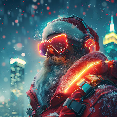 Portrait of snowboarder wearing helmet and goggles. Winter concept.の素材