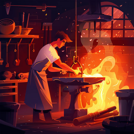 Back view of woman sitting at desk with computer and brain hologram. Artificial intelligence concept. Vector illustrationの素材