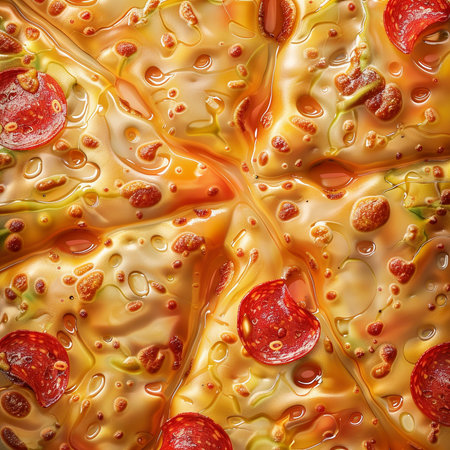 Abstract background of pizza with tomato and cheese. 3d rendering.の素材