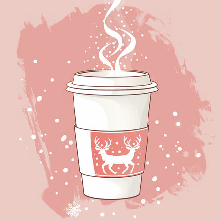 Set of cute cartoon animals in Santa Claus hats. Vector illustration.の素材