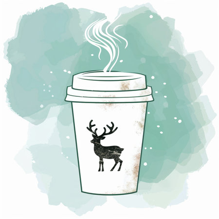 Set of cute cartoon animals in Santa Claus hats. Vector illustration.の素材