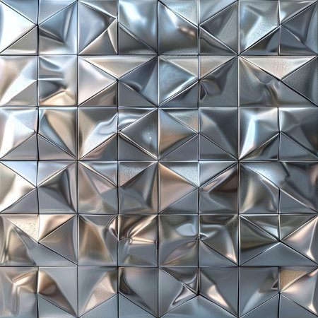 Metal texture with rhombus. 3d rendering, 3d illustration.の素材