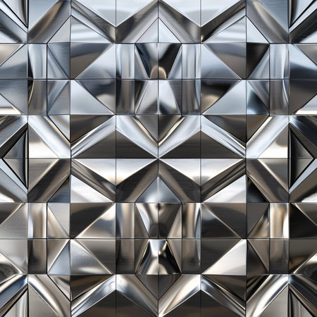 abstract background of a metal surface with rhombus pattern.の素材