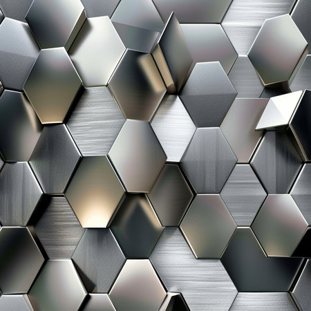 Metal background or texture and gradients shadow. 3d illustration.の素材