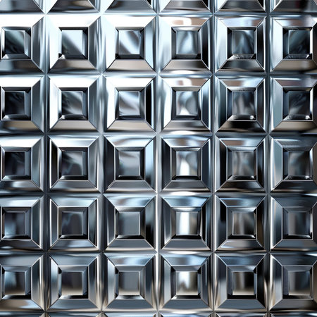 Metal pattern. Seamless texture. 3d rendering, 3d illustration.の素材