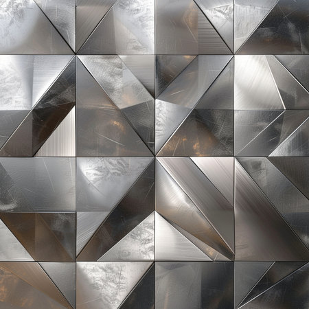 Abstract metal background. Seamless texture. 3D rendering.の素材
