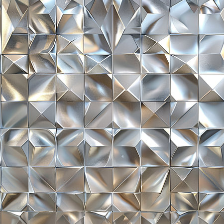 abstract metallic background with rhombus pattern. 3d renderingの素材