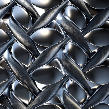 Metal background. Seamless texture. 3d render, 3d illustration.の素材