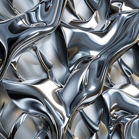 Silver metallic background. 3d rendering, 3d illustration.の素材