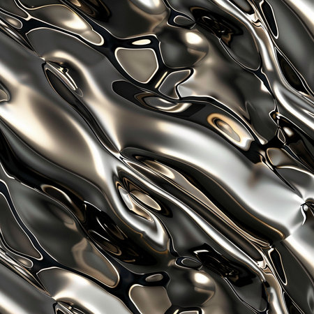 abstract metallic background with some smooth lines in it (3d render)の素材