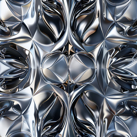 Metal pattern. 3d rendering 3d illustration. Metallic background.の素材
