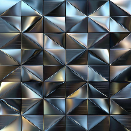 Abstract metal background. Seamless texture. 3d rendering.の素材