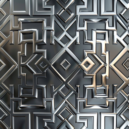 Metal pattern. Seamless texture. 3d rendering, 3d illustration.の素材