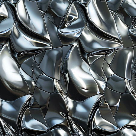 abstract metallic silver background. 3d rendering, 3d illustration.の素材