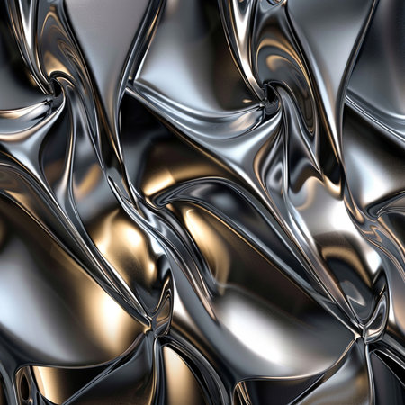 Metallic abstract background with smooth lines in it. 3d renderの素材