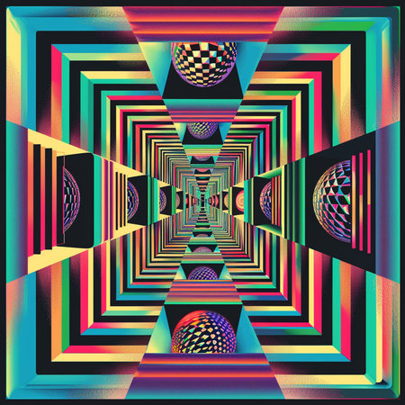 abstract background with a geometric pattern in the style of op artの素材