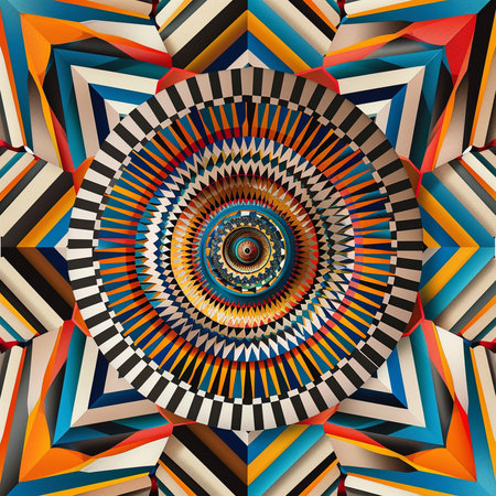 Abstract colorful background. Psychedelic fractal. 3d rendering.の素材