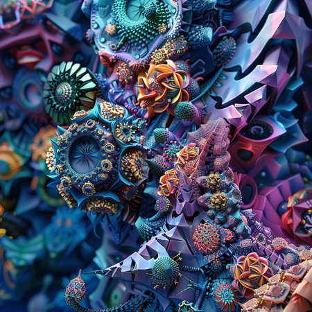 3d abstract computer generated fractal design.Fractal is never-ending pattern.Fractals are infinitely complex patterns that are self-similar across different scalesの素材
