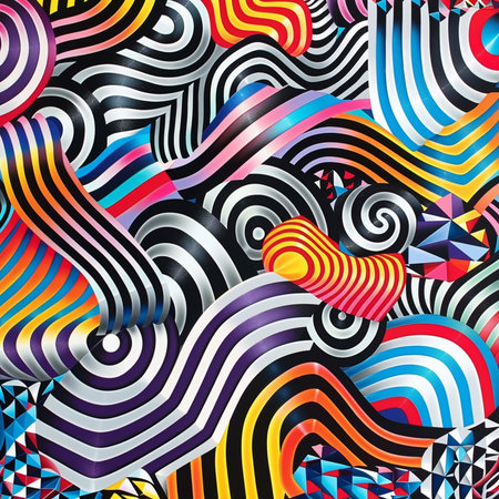 Seamless pattern with abstract geometric shapes. Vector illustration. Eps 10.の素材