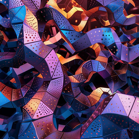 Abstract background with geometric shapes. 3d rendering, 3d illustration.の素材