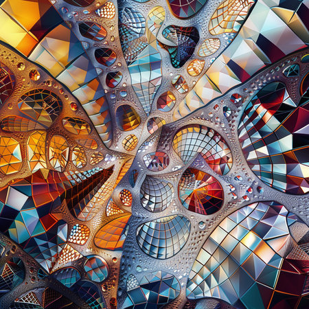 Abstract fractal background. Computer-generated image. Digital art.の素材