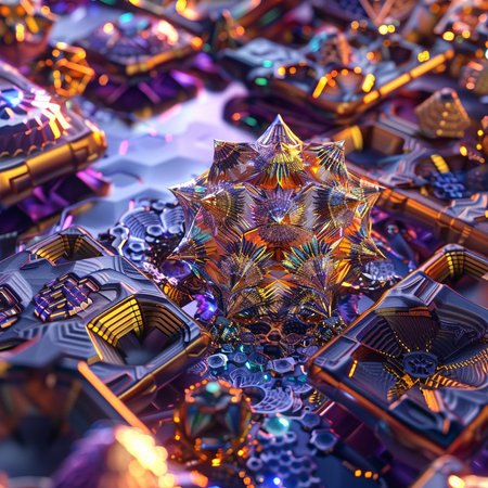 3d illustration of a fractal background, computer-generated image.の素材