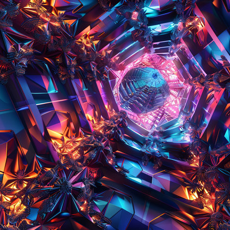 3d abstract computer generated fractal design.Fractals are infinitely complex patterns that are self-similar across different scalesの素材