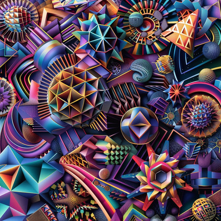 Abstract 3d rendering of chaotic geometric shapes. Futuristic technology style background.の素材