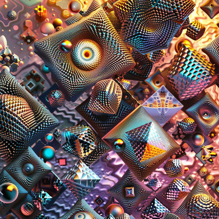 3d rendering of abstract fractal for creative art, design and entertainmentの素材