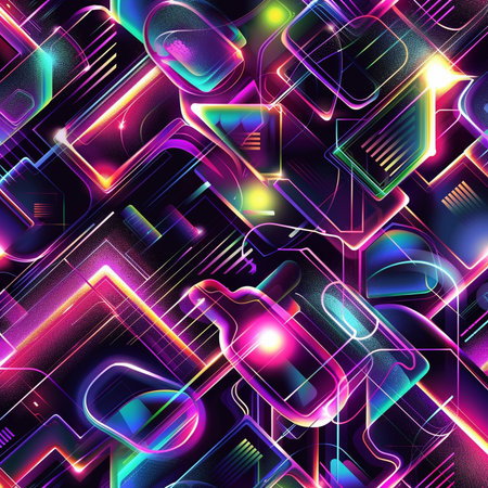 Seamless background pattern. Abstract geometric pattern with colorful squares.の素材