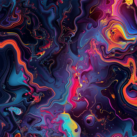 Abstract background. Psychedelic texture. Digital painting. Vector image.の素材