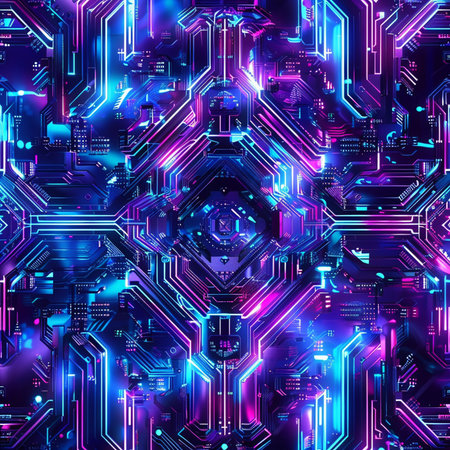 Circuit board background. Electronic computer technology. 3d rendering.の素材